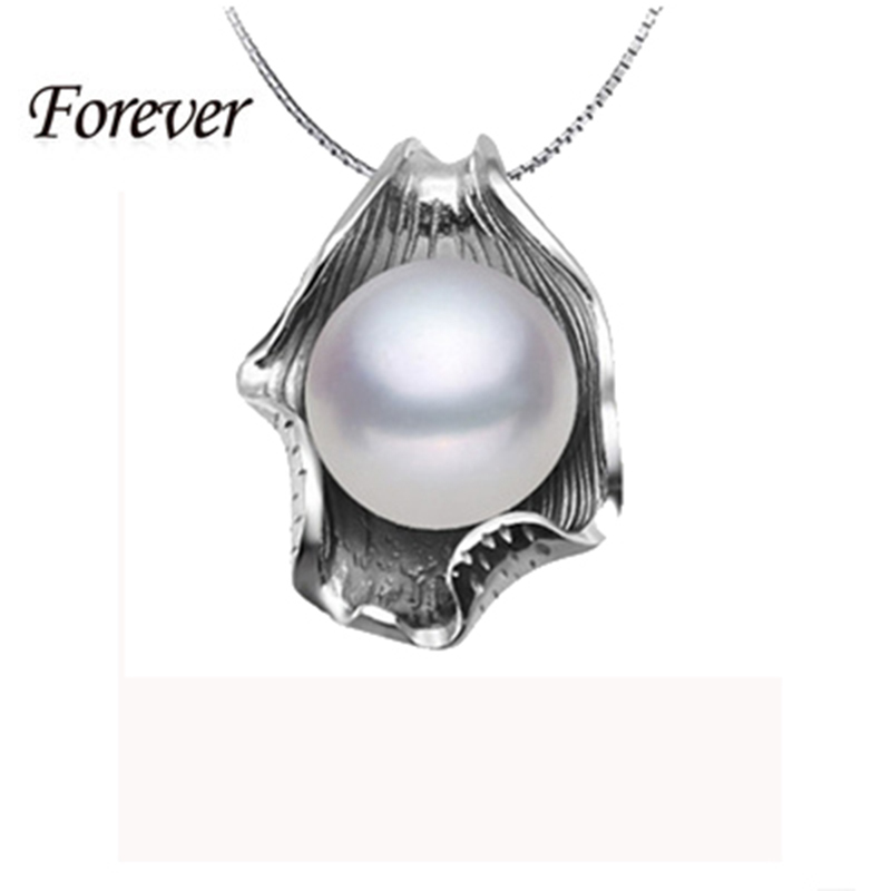 Promotion New Fashion Elegant Women 18KG Plated Lovely Girls 925 Silver Pearl Pendant Perfect Freshwater Pearl