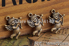 50pcs Antique bronze Mini Roman Cupid charm fit bracelet charms fit LOVE ireland christmas gifts16x22mm