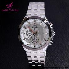 Watch luxury men genuine quartz jewelry Japan movement stainless steel alloy watch 