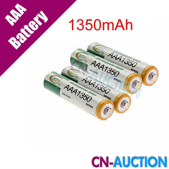 BTY AAA 1350mAh Rechargeable Ni MH Battery for LED Flashlight Toy PDA B 12PCS Lot 