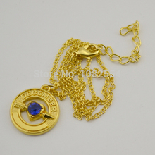 10 pcs Wholesale 18k Gold Cupid Arrow With December Birthstone Living Memory Pendant Necklaces 