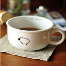 Brief mugs Cute little Creative coffee cup ceramic mug creative Rain/sheep/bird/beard Breakfast  milk glasses  free shipping E-2