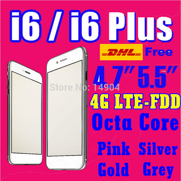 4G LTE Original LOGO i6 phone i6 plus mtk6582 Quad core I6S Metal body Smart phone