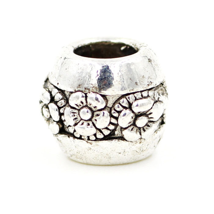 1pcs Retail Retro plum blossom 925 silver Big Hole Loose Alloy Beads Fit European Jewelry Braclet
