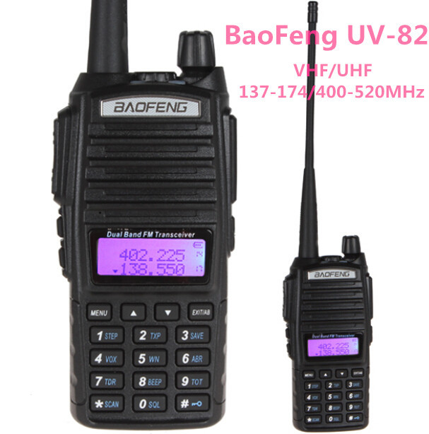 Baofeng UV 82 Dual Band 136 174 400 520 MHz FM Transceiver Walkie Talkie 128 CH