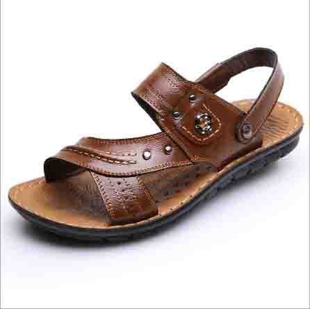 Men Rome style Genuine Leather sandals High Quality Men's sandals ...