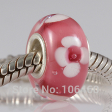 4 5mm Hole Fashion DIY Jewelry 925 sterling silver Loose Glass Charm Beads fit for European