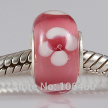 4 5mm Hole Fashion DIY Jewelry 925 sterling silver Loose Glass Charm Beads fit for European