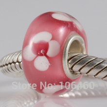 4 5mm Hole Fashion DIY Jewelry 925 sterling silver Loose Glass Charm Beads fit for European