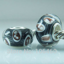 4 5mm Hole Fashion DIY Jewelry 925 sterling silver Loose Glass Charm Beads fit for European
