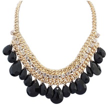 2014 New Fashion Statement Necklaces Bib Collar Chokers Pendant Necklaces For Women Wedding Jewelry Crystal Rhinestone