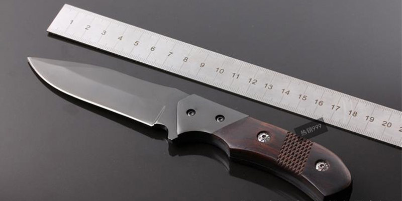 Folding knife hot sale knife 440C steel wood Handle knives with belt clip camping tools survival