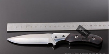 Folding knife hot sale knife 440C steel wood Handle knives with belt clip camping tools survival