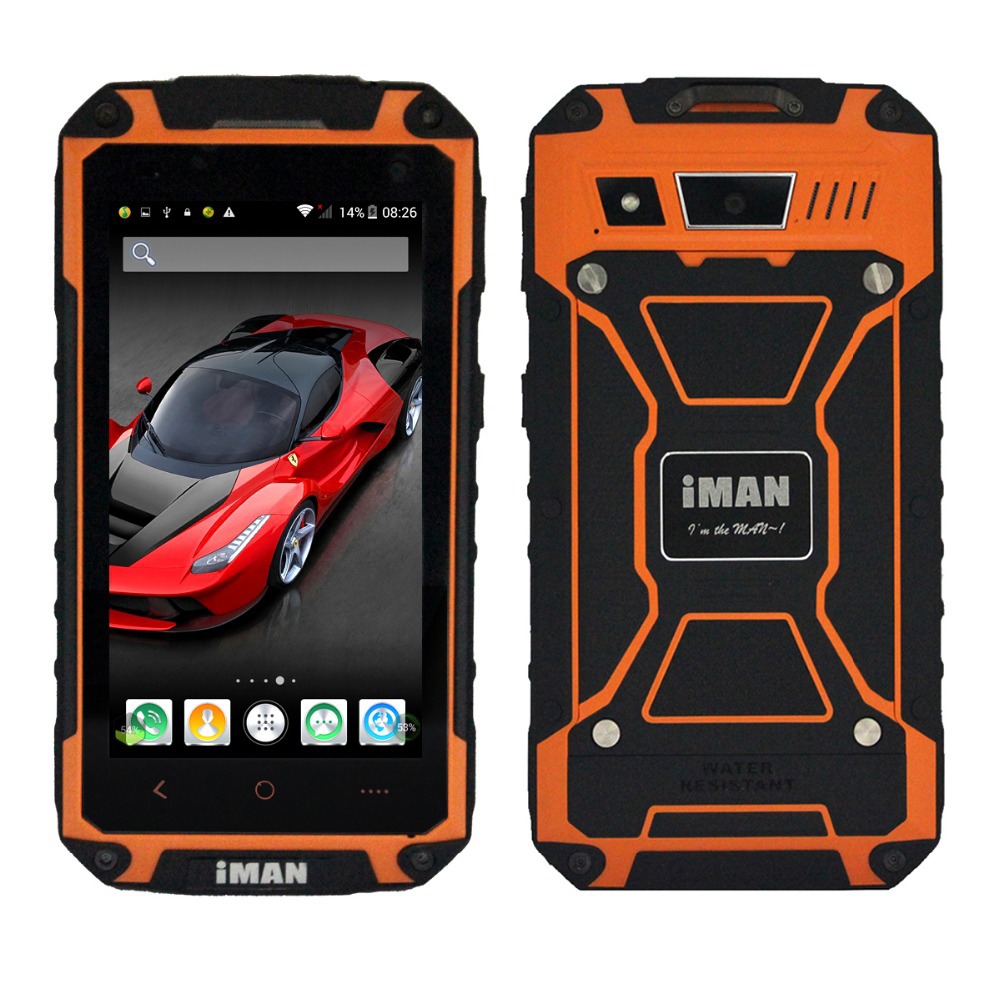 New Phone Newest Original iMAN I6800 4 7inch Android 4 4 MTK6582 Quad Core Waterproof Shockproof