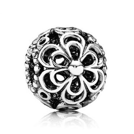 Free Shipping New Arrive European Style 925 Silver Beads European Silver Flower Bead Charm Fit Pandora