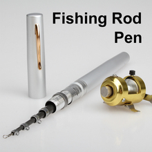DU1# Mini Superhard Camping Travel Fish Pen Shape Fishing Rod Pole Reel High Quality Free Shipping