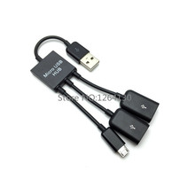 NEW USB 2 0 2 Port HUB with Micro USB Cable Charge for Samsung Galaxy S3