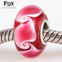 4.5mm Hole Fashion DIY Jewelry 925 sterling silver Loose Ball Glass Beads fit for European pandora Bracelet High Quality PZ763
