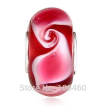 4 5mm Hole Fashion DIY Jewelry 925 sterling silver Loose Ball Glass Beads fit for European
