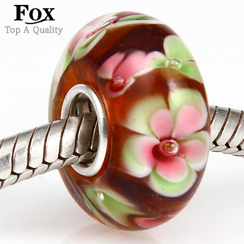 4 5mm Hole Fashion DIY Women Jewelry 925 sterling silver Loose Ball Glass Beads fit for