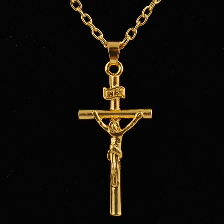 KUNIU 2015 Hot Men Necklace Wholesale Free Shipping 18K Gold Necklace Top Quality Necklace Cross pendant
