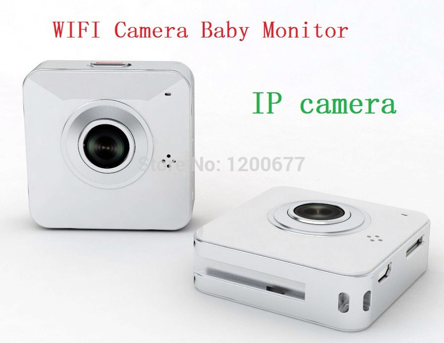 HOT Geometric IP camera wifi baby monitor HD 720P Intercom baba eletronia Mini 30fps cameras monitors