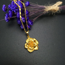 punk Blade chain flower pendant 24k gold necklace for lady promotions high quality 2015 New arrived