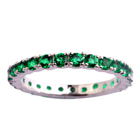 Graceful Fashion Women Jewelry Green Emerald Quartz 925 Silver Ring Size 6 7 8 9 10 11 12 13 Band Rings Wholesale Free Shipping