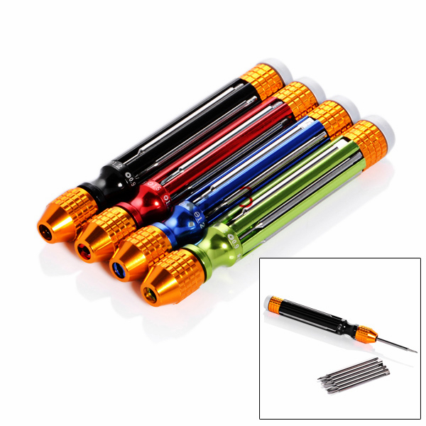 Multi function Precision Electronics Screwdriver Set Opening Tools with 6 Bits for Tablet Smartphone Repair
