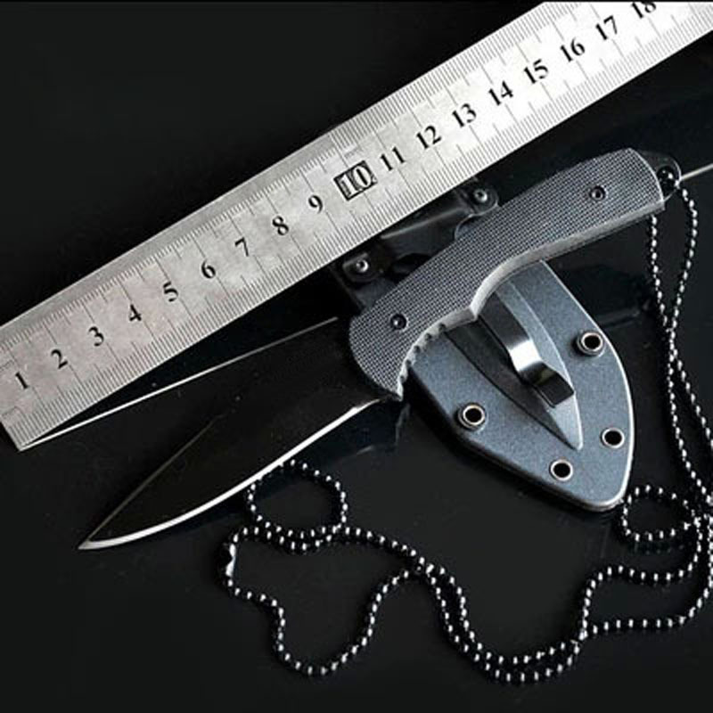 5pcs lot Bland Line necklace strap 7223 small straight knife cutting tool knife collection survival hunting
