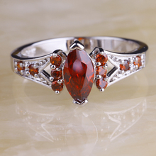 Posh Art Deco Style Captivating Women Jewelry Red Ruby Spinel 925 Silver Ring Size10 Free Shipping Wholesale