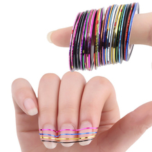 10pcs set Nail Art Painting Creative DIY Fingernail Decoration Women s Mixed Color Rolls Striping Tape