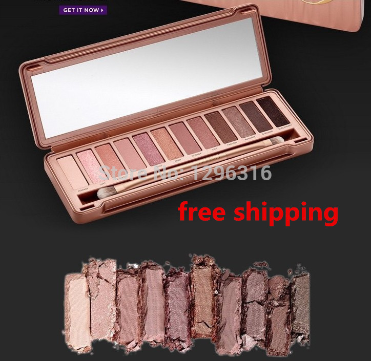 2015 New NAKE 3 Professional Makeup Glitter Palette 12 Colors NK3 Brand Eye Shadow with brush