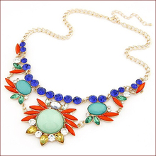 8 Colors New 2015 Fashion Jewlery European Acrylic Lab Gemstone Collars Necklace & Pendant Choker Jewelry Bijoux Women N643