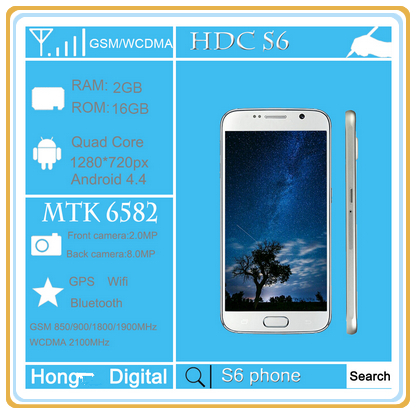 HDC S6 phone prefect 1 1 MTK6582 Quad Core 16GB ROM 1280X720 Android 5 0 3G