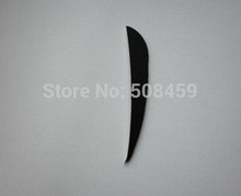 Black  left wing 3” turkey feather 100pcs archery bow and arrow hunting wood bamboo arrows free shipping