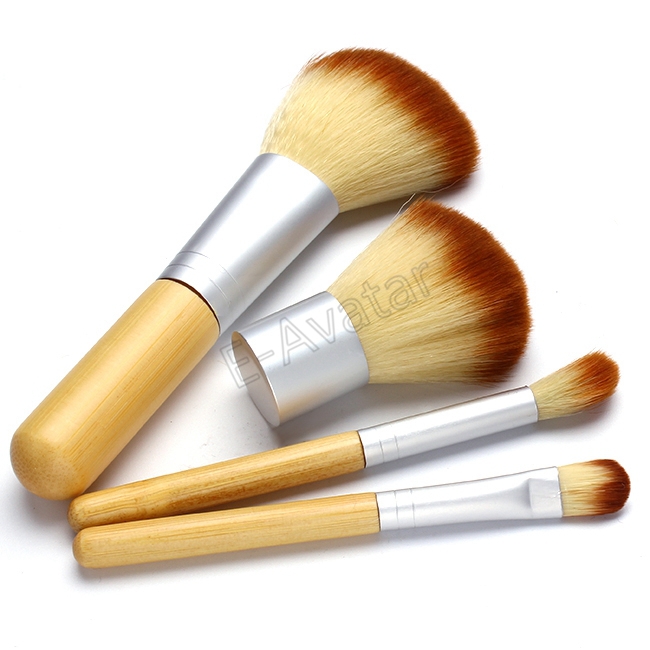 Buy Makeup natural set  Women makeup  .com Handle Natural Brushes Bamboo 5pcs/set  Set :