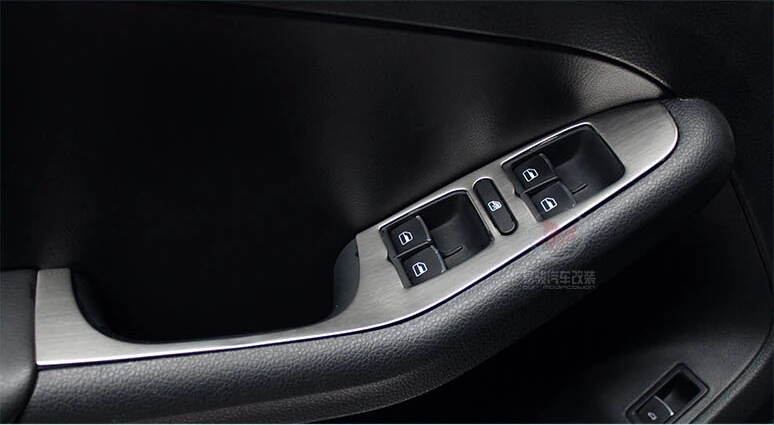 For Volkswagen vw Jetta MK6 trim Car stainless steel armrest panel cover decoration trim auto parts