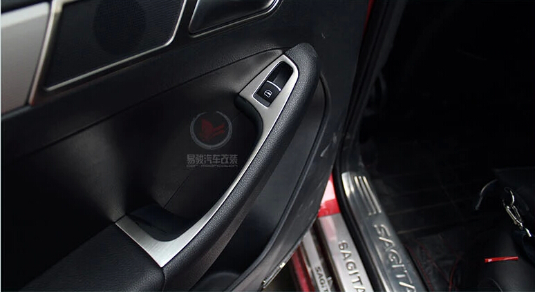 For Volkswagen vw Jetta MK6 trim Car stainless steel armrest panel cover decoration trim auto parts