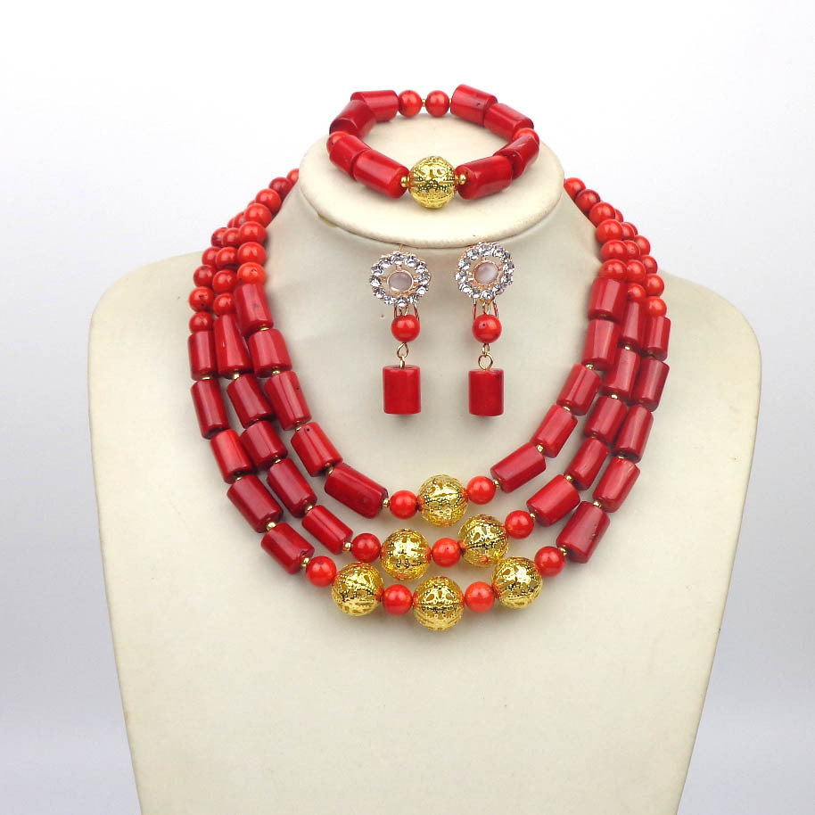 New-Fashion-Nigeria-wedding-African-jewelry-sets-gold-plated-beads ...