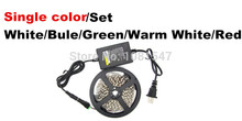 Free shipping High quality non waterproof 5M SMD RGB 3528 LEDstrip 300 LEDS rollt 24key remote