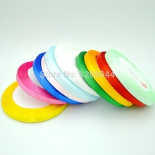 10 Color Mix solid color Stain ribbon tape decoration accessories 10yard optional-color organza ribbon wedding craft-6mm