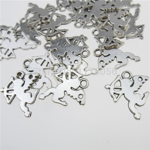 Free Shipping 13187 70PCS Antique Silver Tone Fairytale Mini Angle Love Cupid Pendant Charms 