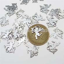 Free Shipping 13187 70PCS Antique Silver Tone Fairytale Mini Angle Love Cupid Pendant Charms 