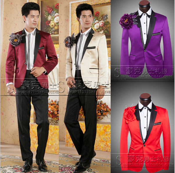Online Cheap Jackets  Pants 2015 New Men Prom Business Suit Dress