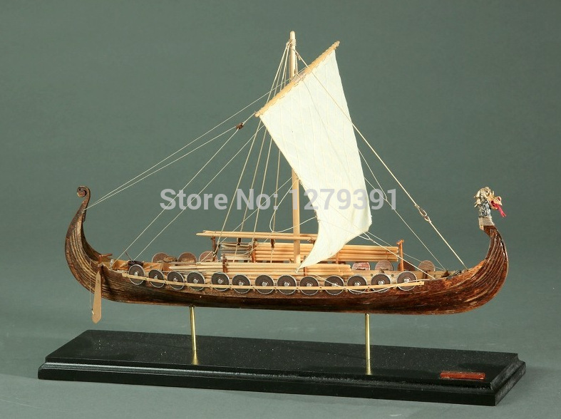 50 Laser-cut wooden sail ship model building kit: The Viking ship ...