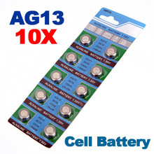 Whole 2015 New Hot Sale 10pc 1.5V AG13 LR44 A76 L1154 RW82 303 357 SR44 Alkaline Cell Button Battery