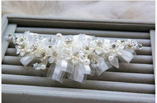 Women Ladies Fashion Rhinestone Bridal Wedding Flower Pearls Headband Hair Band Ribbon Clip Comb Jewelry Accessories