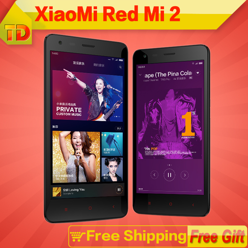 100 Original XiaoMi Redmi 2 Andriod 4 4 8 0MP 4G FDD LTE MIUI 6 Quad