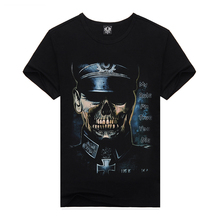 Men 3D T-shirt Cotton Men 3D Police Shirt Short Sleeve Brand New 2015 Printed Men Casual tshirt male XXXL Designed Shirts Tops